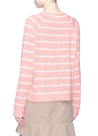 Back View - Click To Enlarge - BASSIKE - Stripe linen-cotton sweater