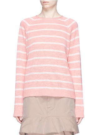 Main View - Click To Enlarge - BASSIKE - Stripe linen-cotton sweater