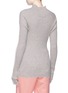 Back View - Click To Enlarge - BASSIKE - Contrast back rib knit turtleneck sweater