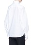 Back View - Click To Enlarge - BASSIKE - Funnel neck button shoulder shirt