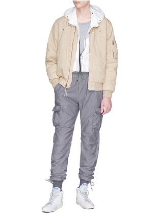 Figure View - Click To Enlarge - 10090 - Washed poplin padded bomber jacket