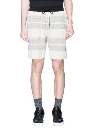 Main View - Click To Enlarge - 10090 - Contrast waist stripe shorts
