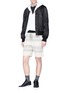 Figure View - Click To Enlarge - 10090 - Contrast waist stripe shorts