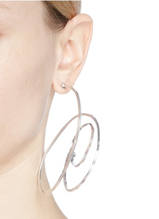 Figure View - Click To Enlarge - BALENCIAGA - 'Elastic' single hoop earring
