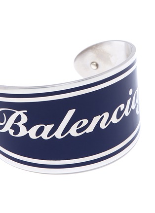 Detail View - Click To Enlarge - BALENCIAGA - Logo badge enamelled cuff