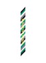 Detail View - Click To Enlarge - BALENCIAGA - 'Bazar' logo print stripe silk twill scarf