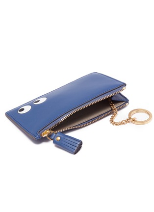 Detail View - Click To Enlarge - ANYA HINDMARCH - 'Eyes' embossed leather zip card holder