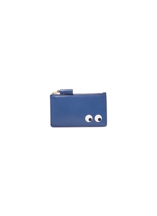 Main View - Click To Enlarge - ANYA HINDMARCH - 'Eyes' embossed leather zip card holder