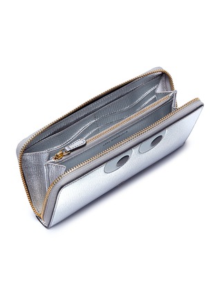 Detail View - Click To Enlarge - ANYA HINDMARCH - 'Eyes' embossed large metallic leather wallet