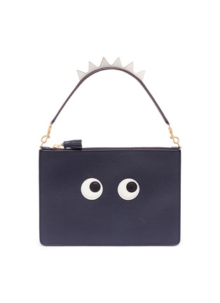 Main View - Click To Enlarge - ANYA HINDMARCH - 'Eyes' embossed leather zip pouch