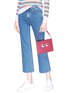 Figure View - Click To Enlarge - ANYA HINDMARCH - 'Eyes' large leather zip top pouch