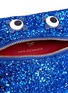 Detail View - Click To Enlarge - ANYA HINDMARCH - 'Circulus' eyes glitter leather small zip pouch