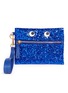 Main View - Click To Enlarge - ANYA HINDMARCH - 'Circulus' eyes glitter leather small zip pouch