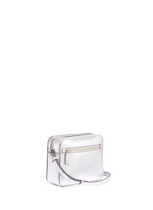 Detail View - Click To Enlarge - ANYA HINDMARCH - 'Smiley' metallic leather crossbody bag