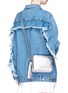 Figure View - Click To Enlarge - ANYA HINDMARCH - 'Smiley' metallic leather crossbody bag