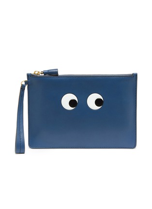Main View - Click To Enlarge - ANYA HINDMARCH - 'Eyes' embossed leather zip pouch