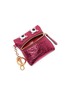 Figure View - Click To Enlarge - ANYA HINDMARCH - 'Circulus' eyes crinkled metallic leather coin purse