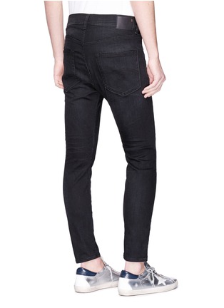 Back View - Click To Enlarge - R13 - 'Drop Black' slim fit jeans