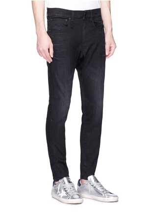 Front View - Click To Enlarge - R13 - 'Drop Black' slim fit jeans