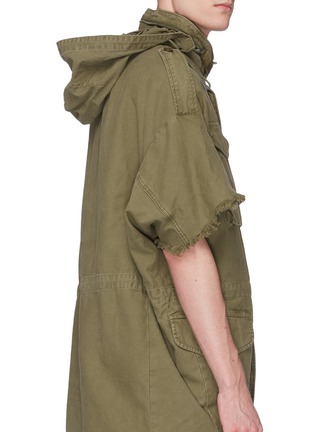 Detail View - Click To Enlarge - R13 - Cut-off sleeve oversized canvas M-65 field jacket