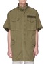 Main View - Click To Enlarge - R13 - Cut-off sleeve oversized canvas M-65 field jacket