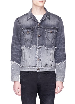 Main View - Click To Enlarge - R13 - 'Double Shredded Sky Trucker' denim jacket