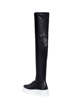 Detail View - Click To Enlarge - CLERGERIE - 'Tinatua' stretch calfskin leather knee high platform boots