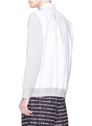 Back View - Click To Enlarge - SACAI - Oxford panel shirt sweater