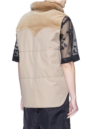 Back View - Click To Enlarge - SACAI - Velvet panel padded vest