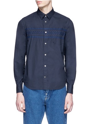 Main View - Click To Enlarge - SACAI - Wave embroidered shirt