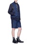 Figure View - Click To Enlarge - SACAI - Heart print check belted shorts