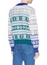 Back View - Click To Enlarge - SACAI - Colourblock Fair Isle jacquard sweater