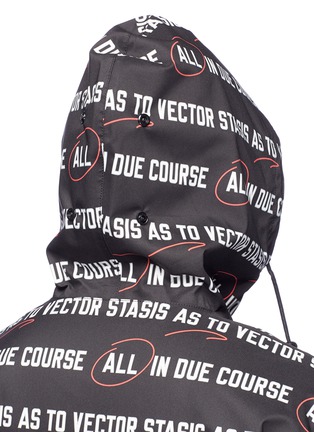 Detail View - Click To Enlarge - SACAI - 'Vector' slogan print hooded parka
