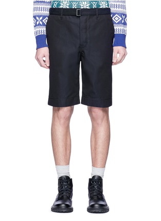 Main View - Click To Enlarge - SACAI - Belted twill shorts