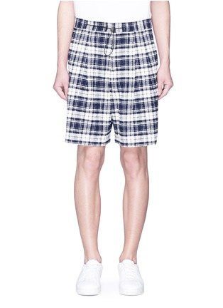 Main View - Click To Enlarge - FFIXXED STUDIOS - 'Viktor' tartan plaid tweed Bermuda shorts