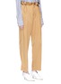 Front View - Click To Enlarge - FFIXXED STUDIOS - Paperbag waist unisex wool-cupro jogging pants