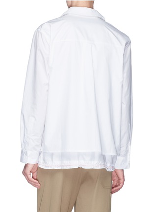 Back View - Click To Enlarge - FFIXXED STUDIOS - Drawcord hem layered shirt jacket