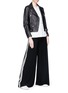 Figure View - Click To Enlarge - NORMA KAMALI - Stripe outseam jersey elephant pants