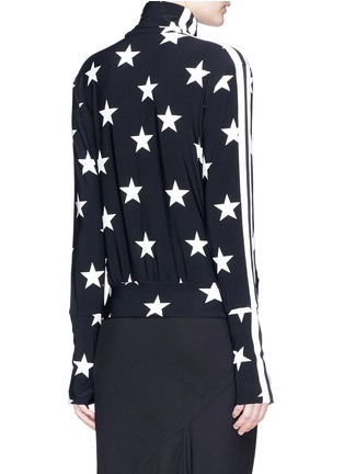 Back View - Click To Enlarge - NORMA KAMALI - Stripe trim star print turtleneck jacket