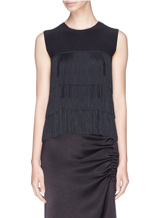 Main View - Click To Enlarge - NORMA KAMALI - Tiered fringe sleeveless top