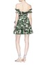 Back View - Click To Enlarge - CAROLINE CONSTAS - 'Helena' bow tie ruffle floral print off-shoulder dress