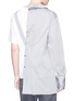  - 10158 - Strap detachable panel double placket stripe unisex shirt