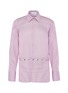 Main View - Click To Enlarge - 10158 - Detachable hem double placket stripe unisex shirt