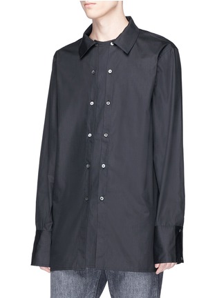 Detail View - Click To Enlarge - 10158 - Double placket unisex shirt