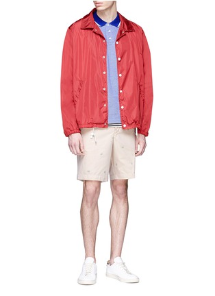 Figure View - Click To Enlarge - KENZO - Logo embroidered Bermuda shorts