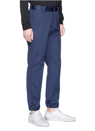 Detail View - Click To Enlarge - KENZO - Contrast outseam twill baseball pants