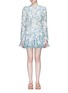 Main View - Click To Enlarge - ZIMMERMANN - 'Whitewave Laced' cutout floral print organza flip dress