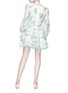 Figure View - Click To Enlarge - ZIMMERMANN - 'Whitewave Honeymooners' loop border floral print organza mini dress