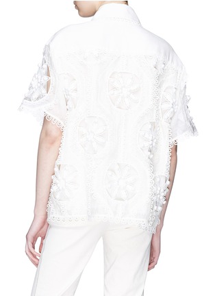 Back View - Click To Enlarge - ZIMMERMANN - 'Whitewave Doily' broderie anglaise shirt