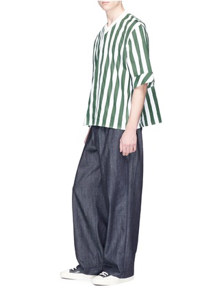 Figure View - Click To Enlarge - SUNNEI - Stripe poplin T-shirt